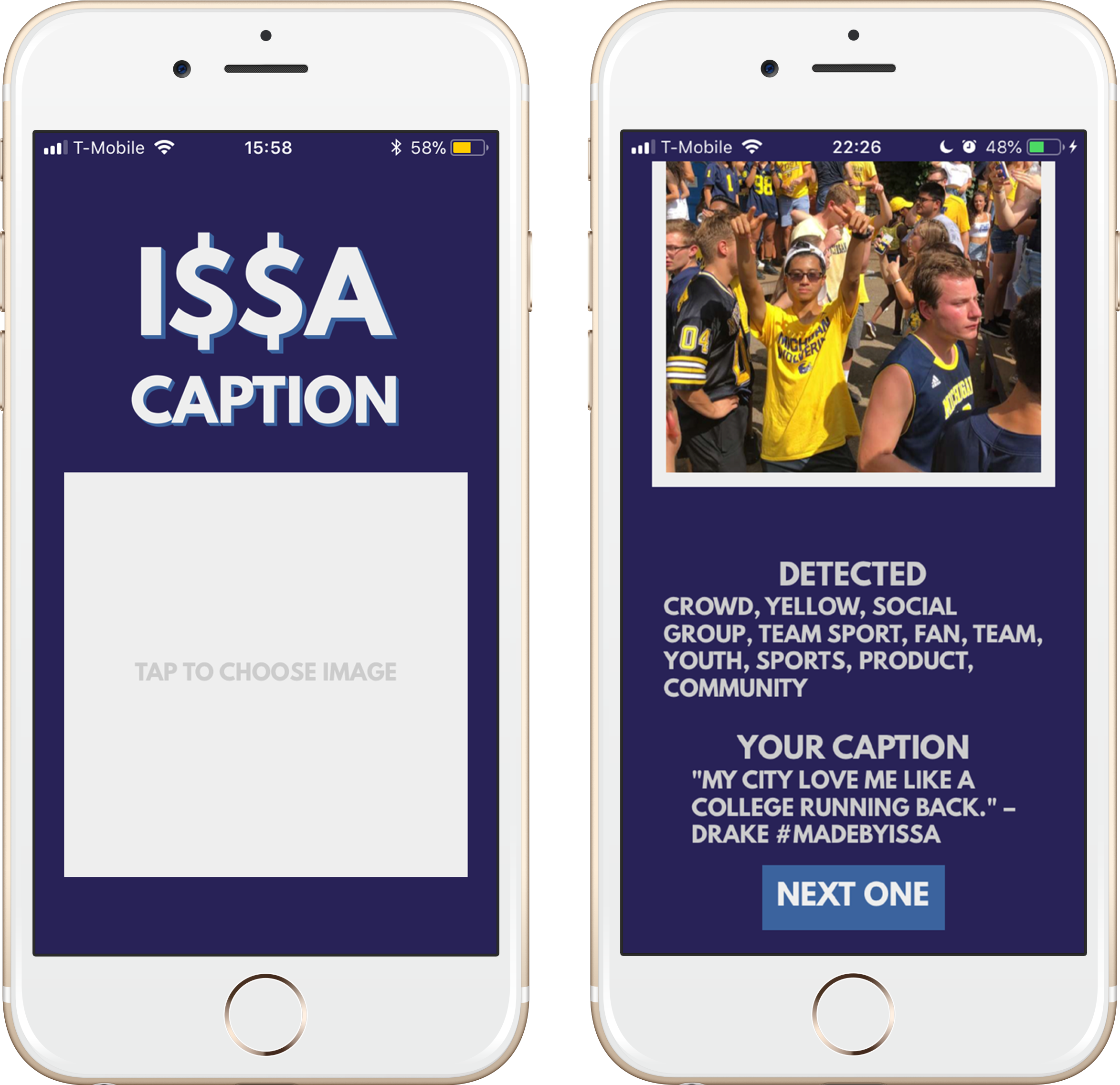 Issa Caption iPhone Mockup